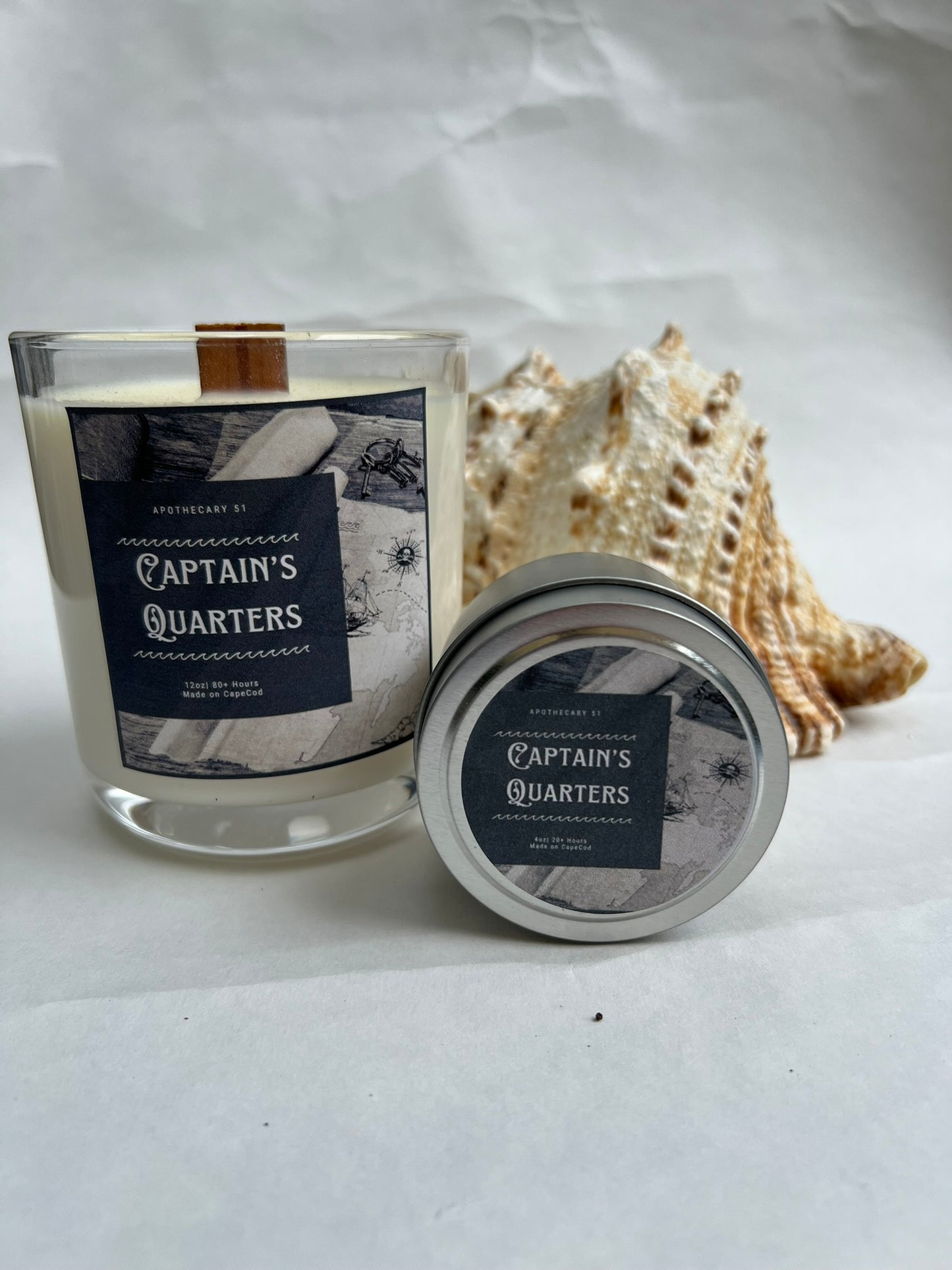 Captains Quarters Wood Wick Candle Collection