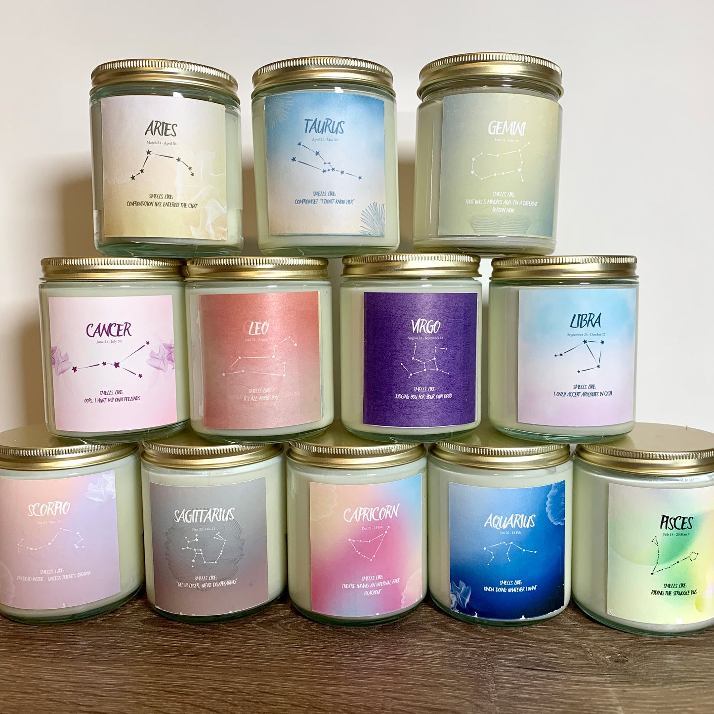Zodiac Gemstone Candles