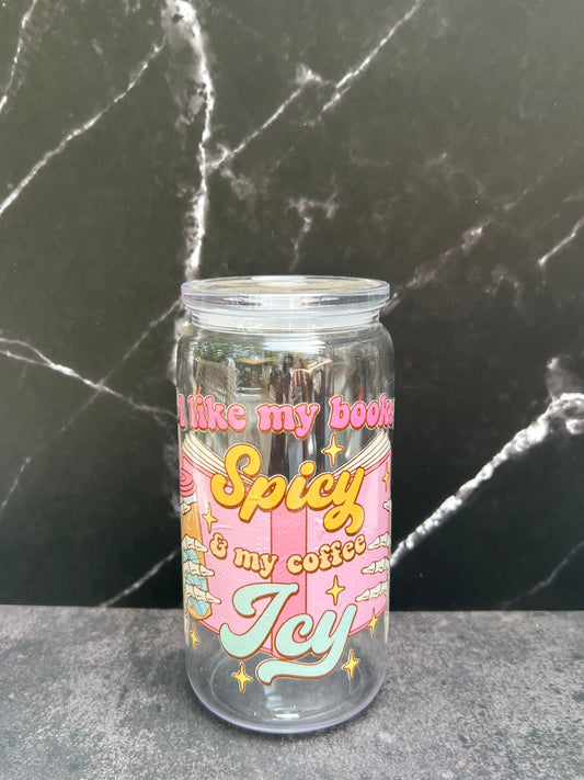 Spicy Books & Icy Coffee 16oz Tumbler