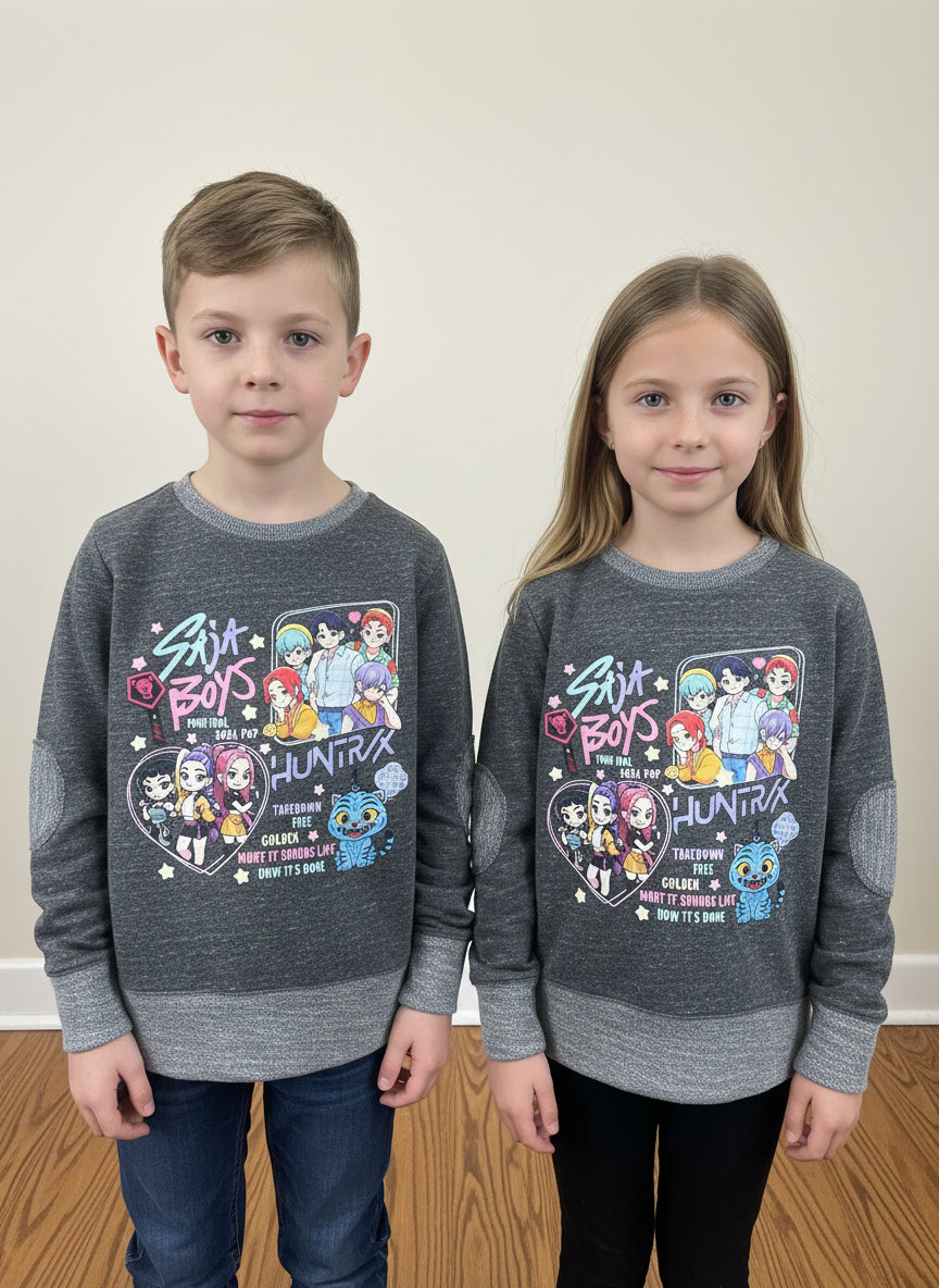 Kawaii K Pop Monster Hunters French Terry Top